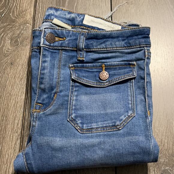 Treasure & Bond Raw Hem Jeans Big Girls Size 14 - Picture 6 of 7